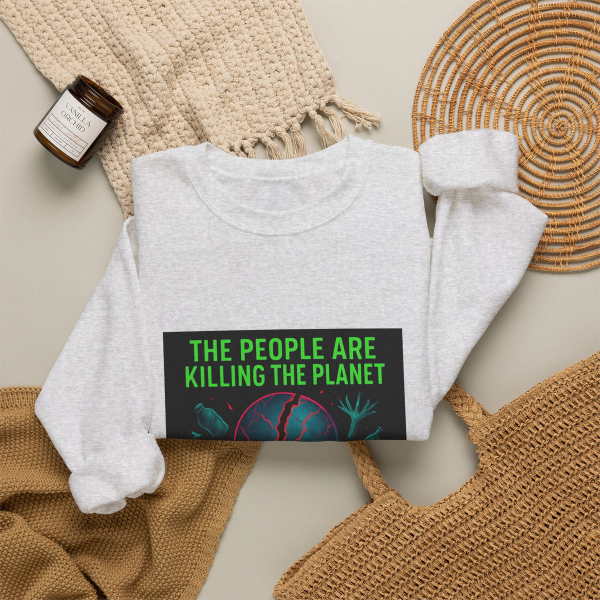 The People Are Killing the Planet, The Planet Is Killing the People® Crewneck Sweatshirt