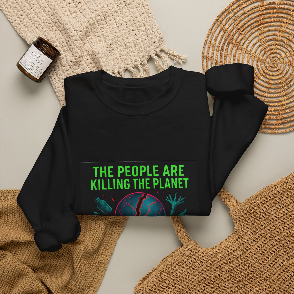The People Are Killing the Planet, The Planet Is Killing the People® Crewneck Sweatshirt